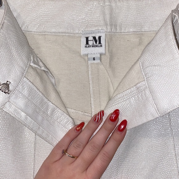 Snake skin white high waisted capris - Picture 3 of 4